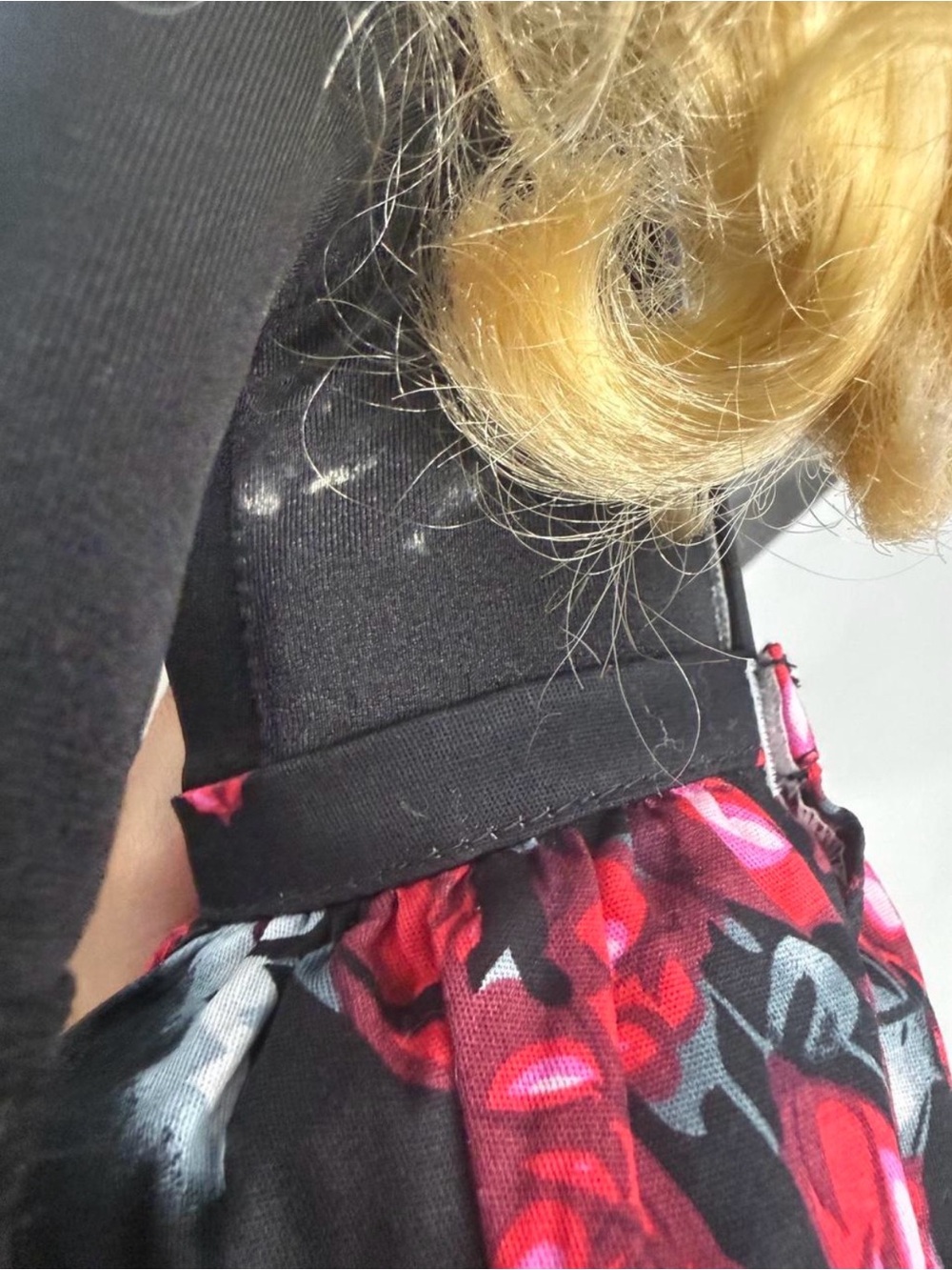 Black & Pink Floral Dress Doll - Blonde Hair Fashion Doll - Picture 2 of 2